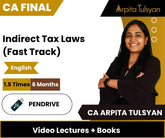 CA Final Indirect Tax Laws (Fast Track) Video Lectures in English by CA Arpita Tulsyan (Pen drive)